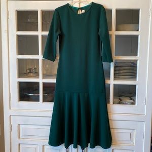 Dark green midi dress, never worn, new with tags
